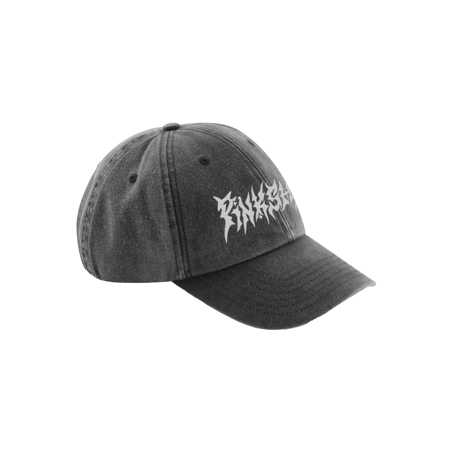 Pinkshift Vintage Black Cap with White Logo