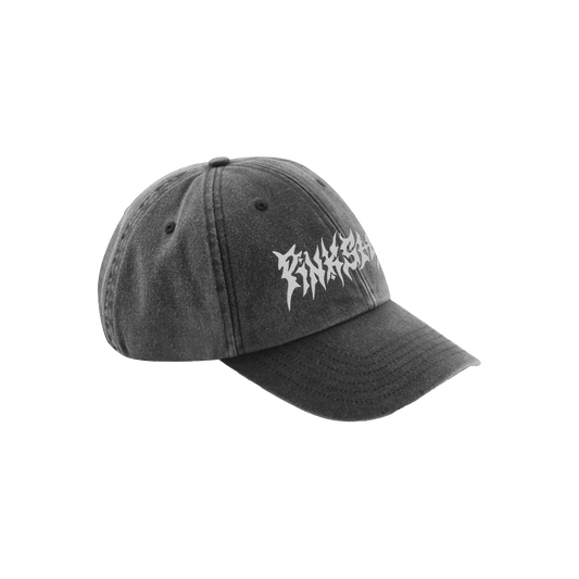 Pinkshift Vintage Black Cap with White Logo